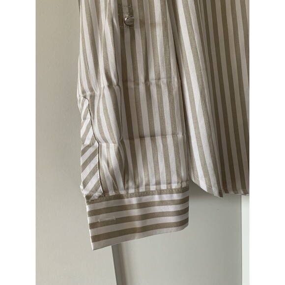 New York & Company, Long Sleeve Striped Button Up Shirt W/Pockets Large - Picture 4 of 8